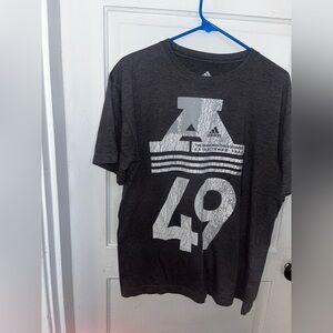 Adidas Men's Dark Gray Graphic Tee